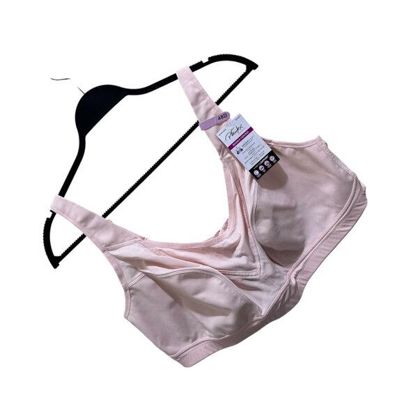 Playtex Womens Size 48D Pink Secrets Bounce Control Wireless Bra Style #US4221 - Picture 4 of 7